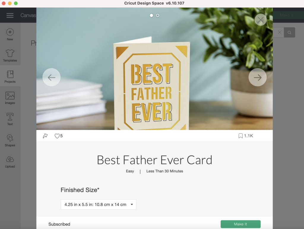 How to make a Father's Day Card using Cricut Joy