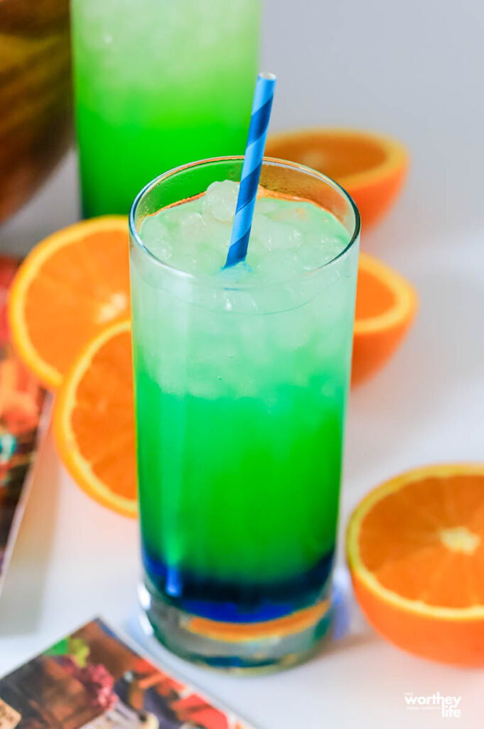blue and green drink for kids