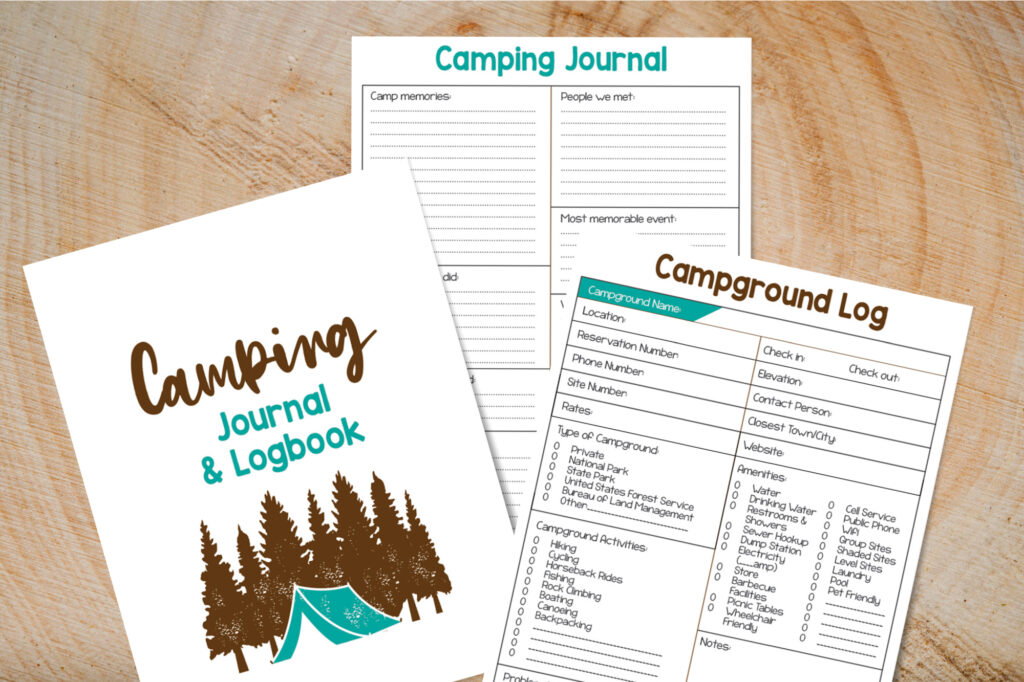 Free Camping Log Printables