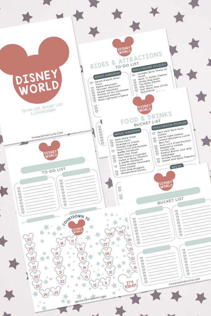 free Disney World Planning Printables
