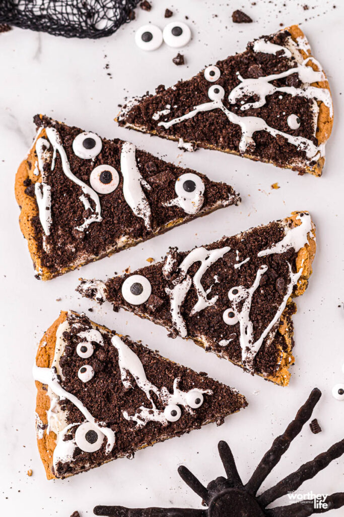 slices of a pillsbury cookie for Halloween