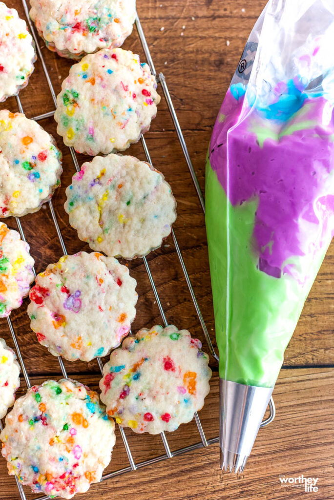 homemade frosting with sugar cookies