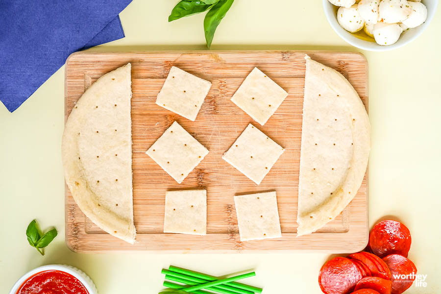 pizza kabobs prep