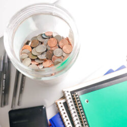 Saving Coins To Use For School Supplies
