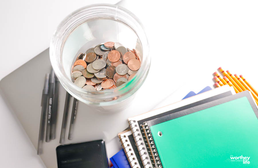 Saving Coins To Use For School Supplies