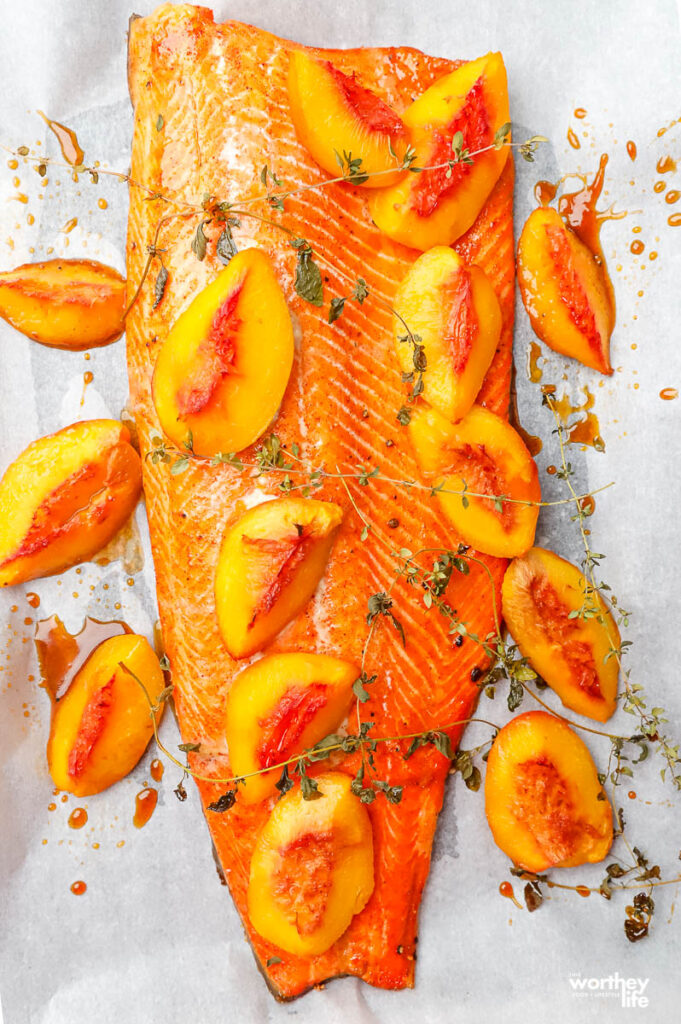 brown sugar peach salmon recipe