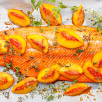 brown sugar peach salmon recipe