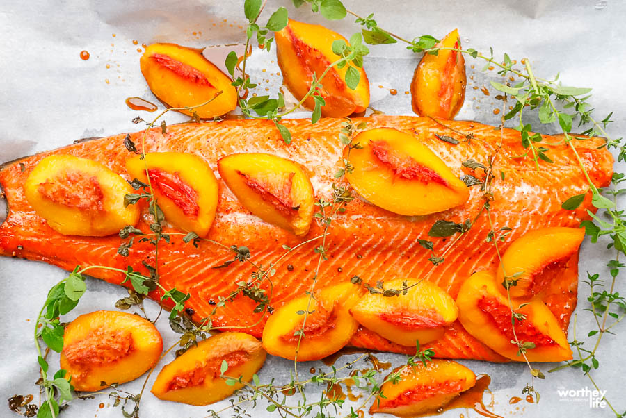 peaches and brown sugar salmon