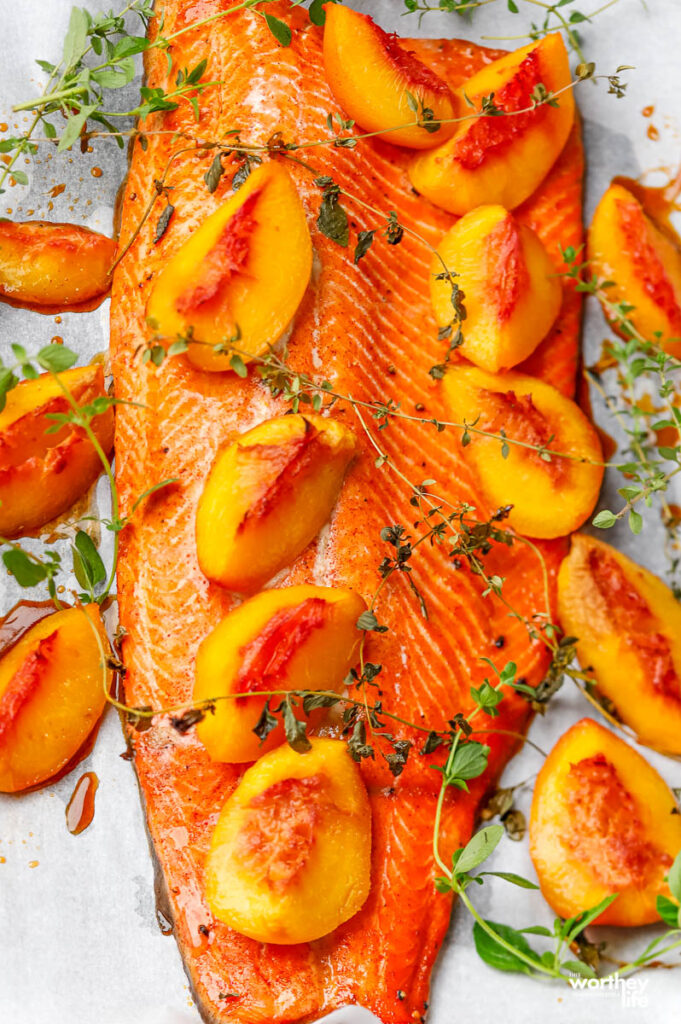 Brown Sugar Peach Salmon