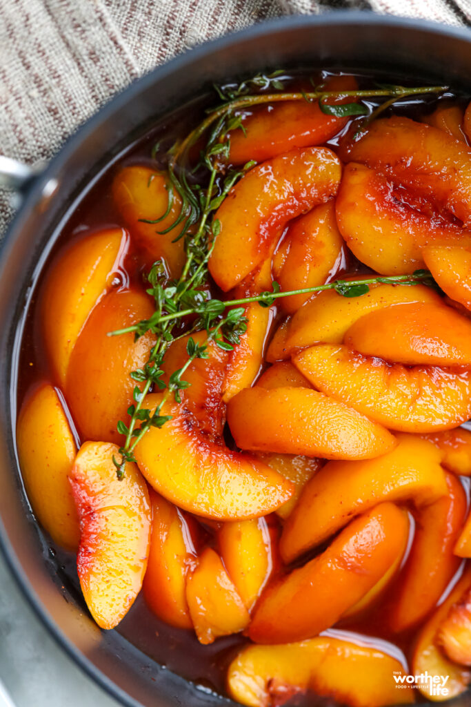 Method on cooking peaches