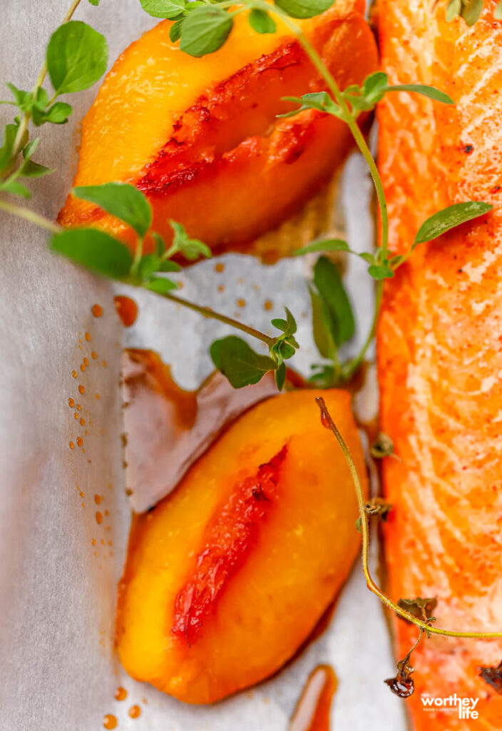 fresh peaches cooked