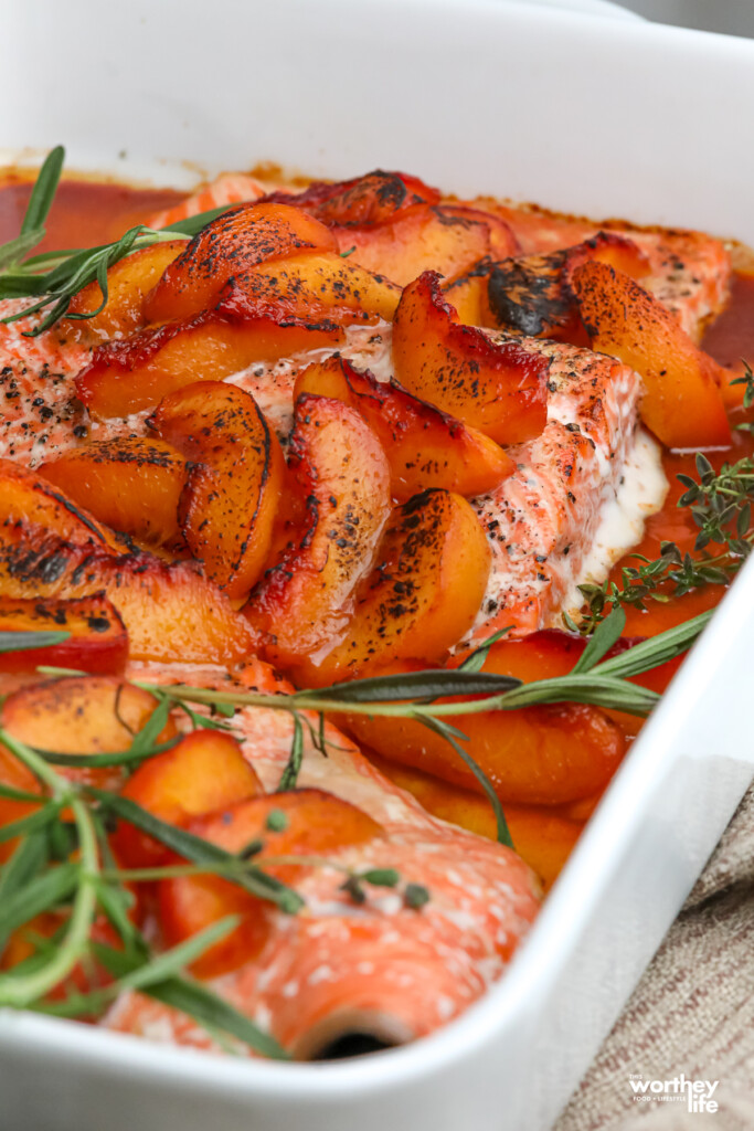 Brown Sugar Peach Salmon