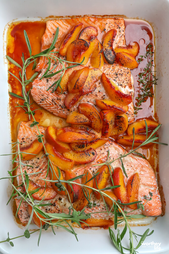 Brown Sugar Peach Salmon