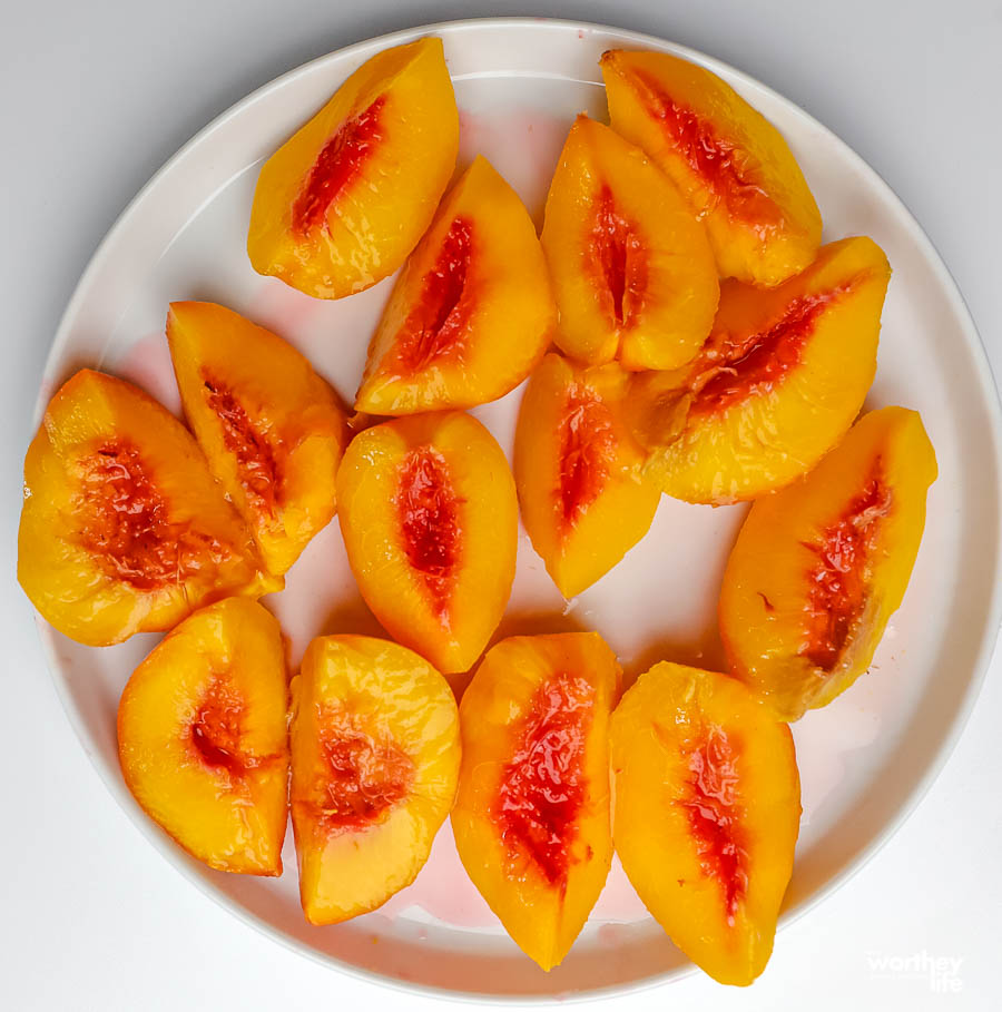 fresh cooked peaches
