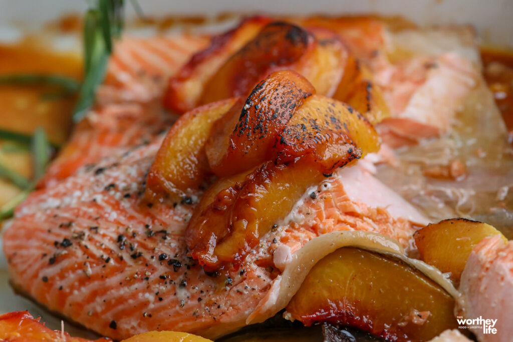 Brown Sugar Peach Salmon