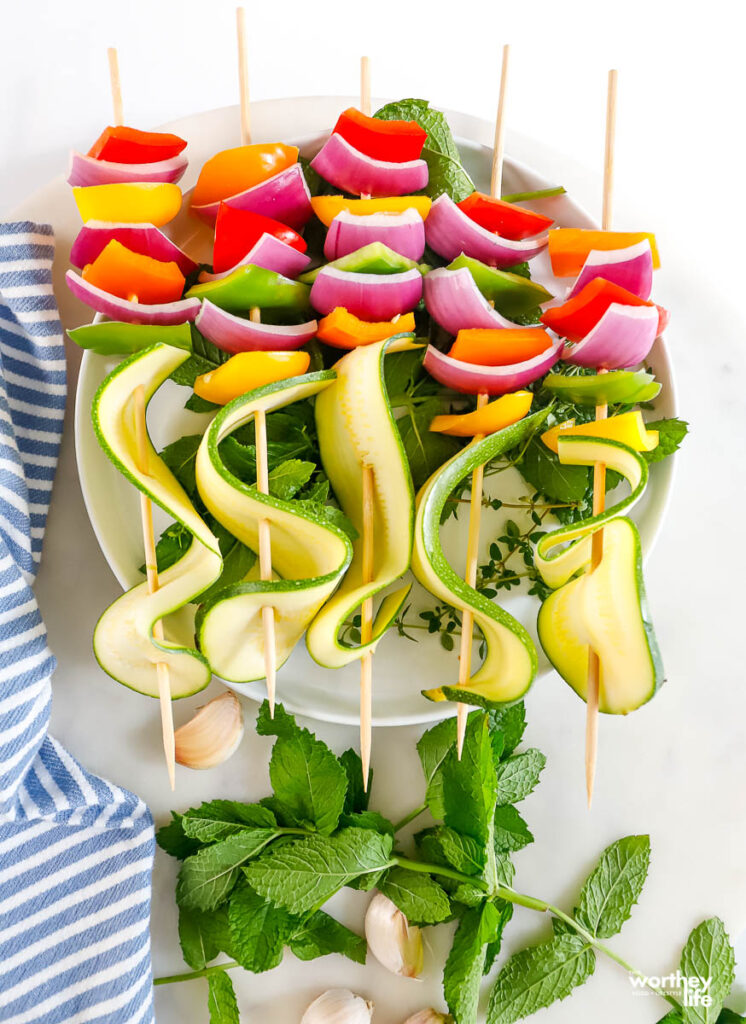 What you need to make Summer Grilled Vegetable Skewers