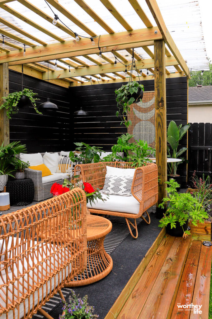 boho outdoor patio idea