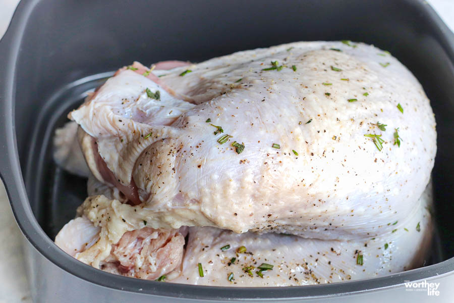 frozen turkey in air fryer basket