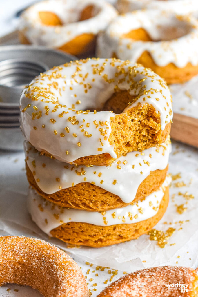 glazed pumpkin doughnuts