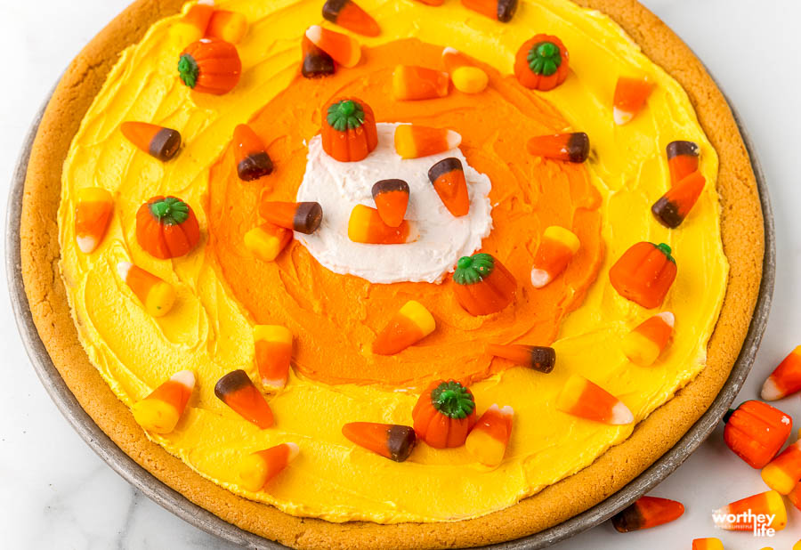 Candy Corn Pizza | Halloween Dessert Idea
