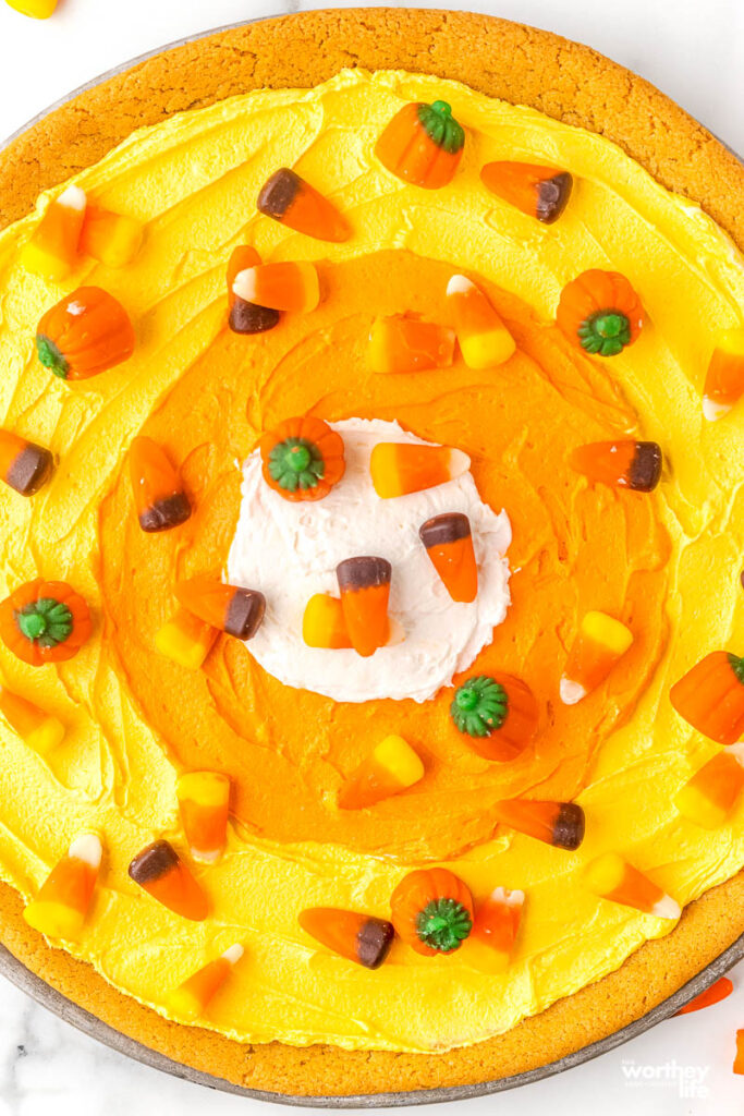 candy corn pizza dessert