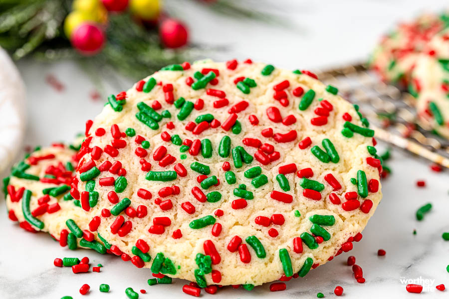 one Christmas cookie on white background