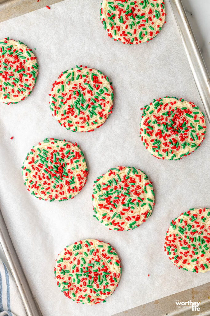 cookies on baking sheet