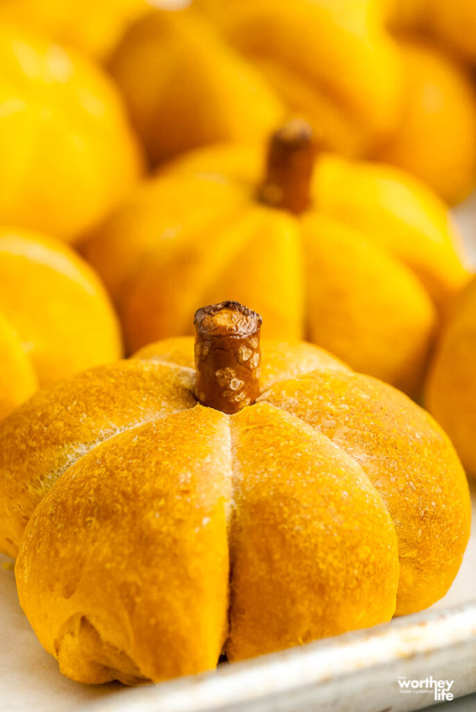 pumpkin shaped dinner rolls for a harvest party