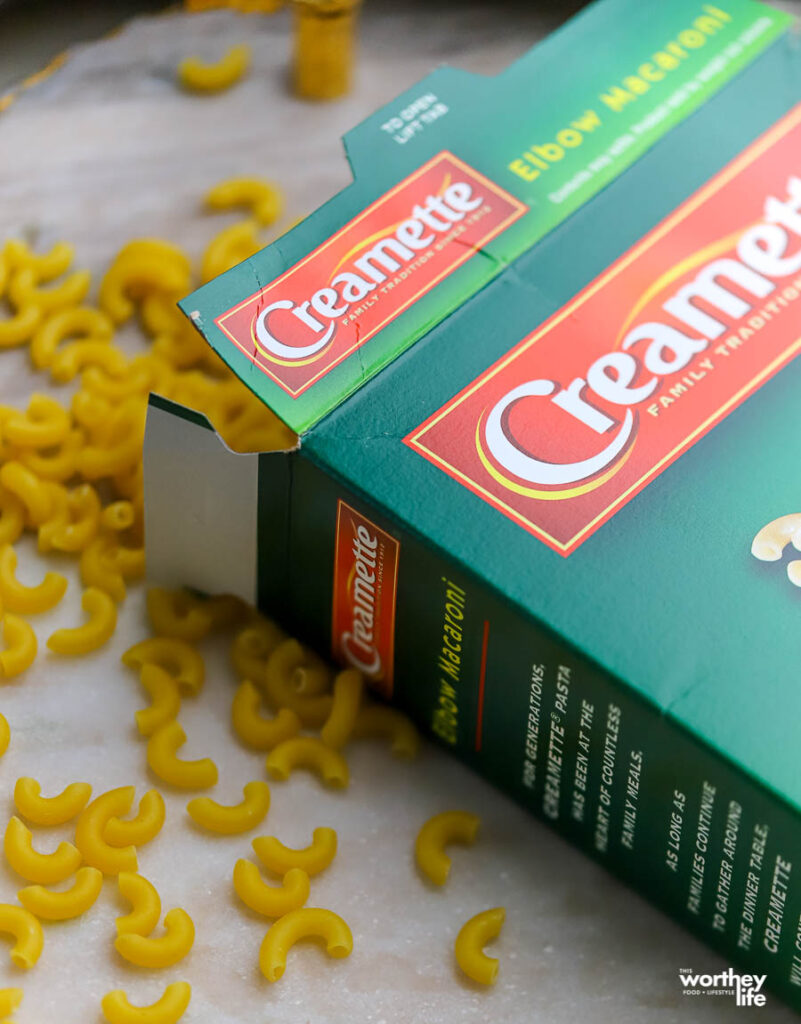 creamette pasta on white background