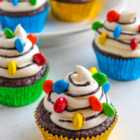 Christmas Lights Cupcakes