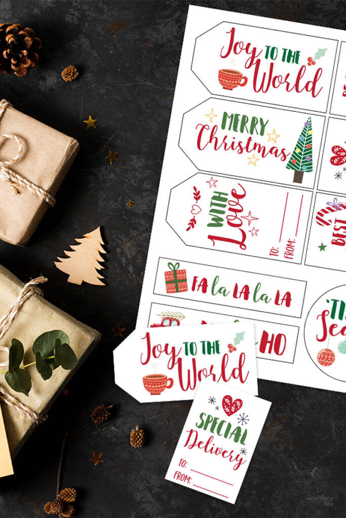 free tag printable for Christmas gifts