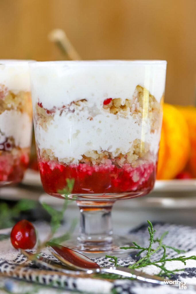 Poke Cranberry Cake Trifle