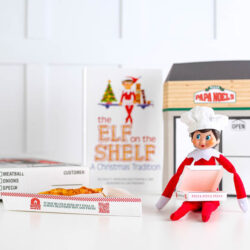 Elf on the Shelf Printable Idea For A Pizza Scene Craft