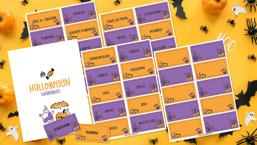 Charades for Kids: Printable Halloween Charades Game Cards