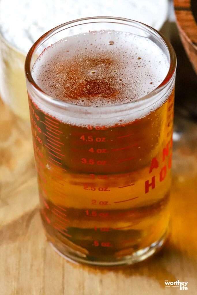 beer in a glass to use for cooking ribs