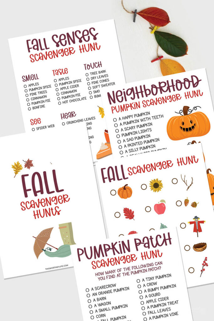 printable fall scavenger hunt 