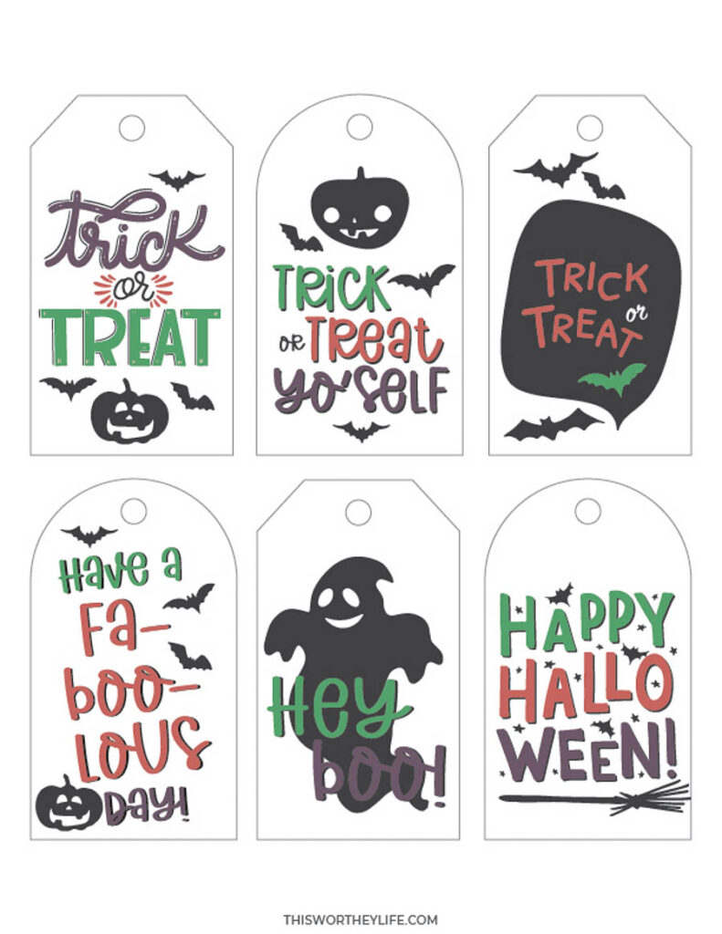 free trick or treat labels to print