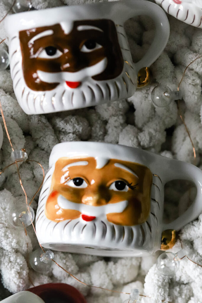 Black Santa Hot Cocoa Mug