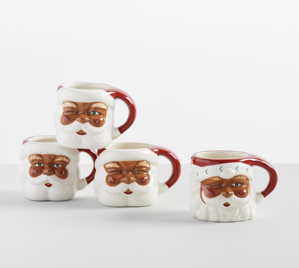 african american santa claus mugs a set of 4