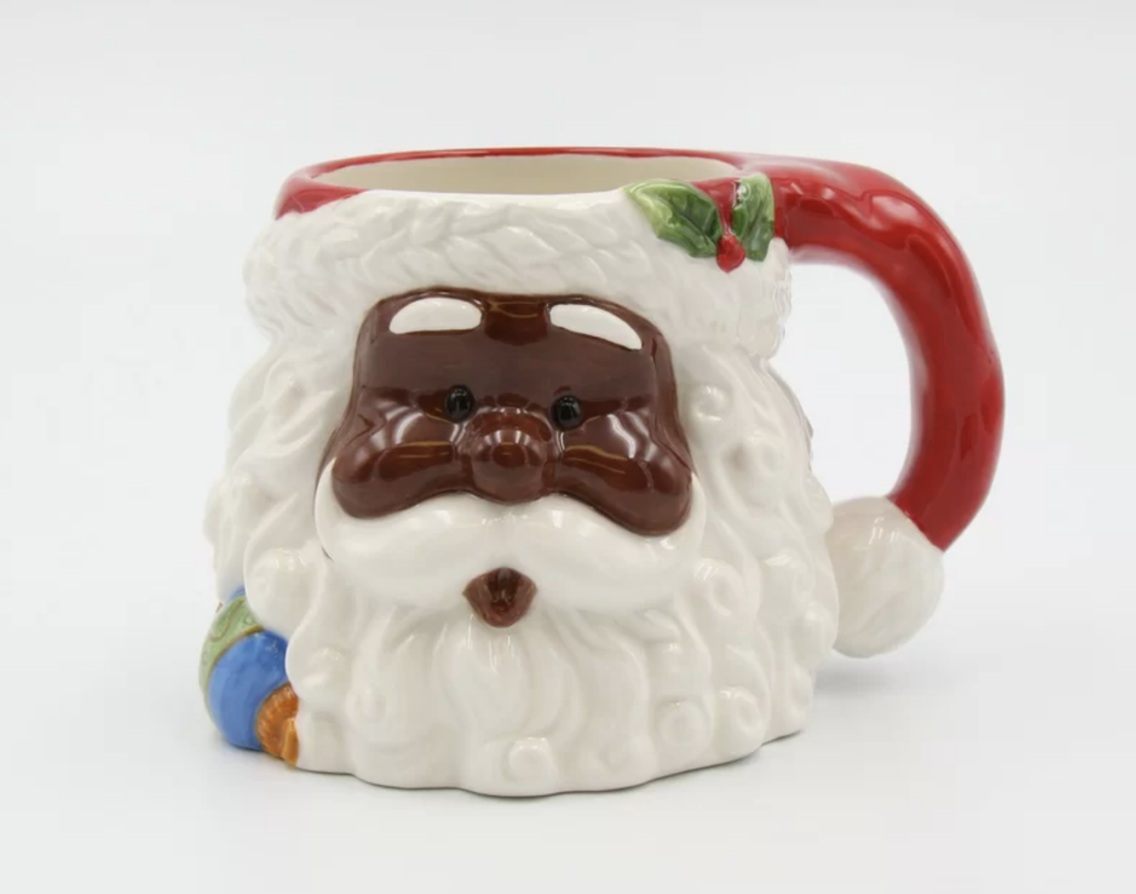 wayfair black santa mugs