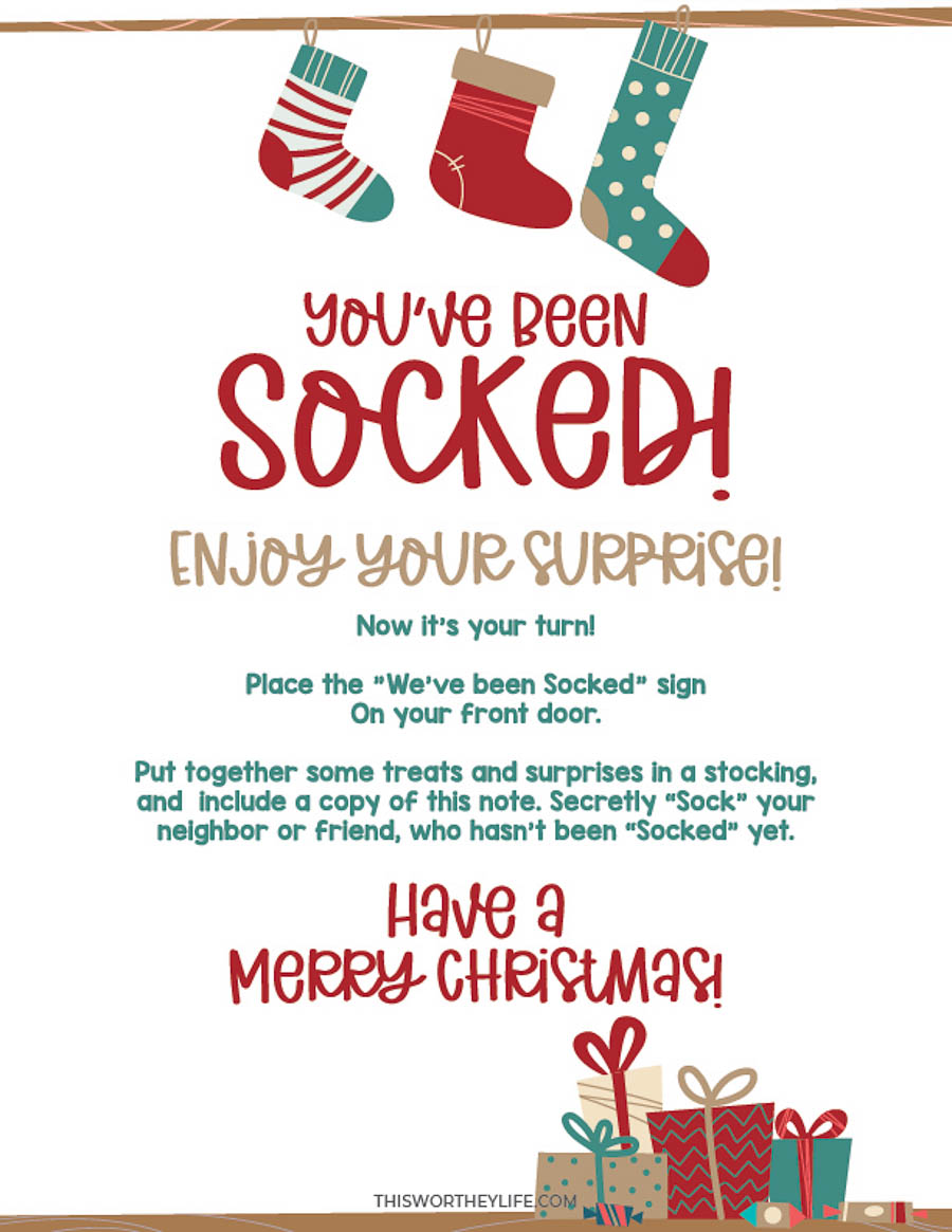 Christmas Sock Exchange Christmas You've Been Socked