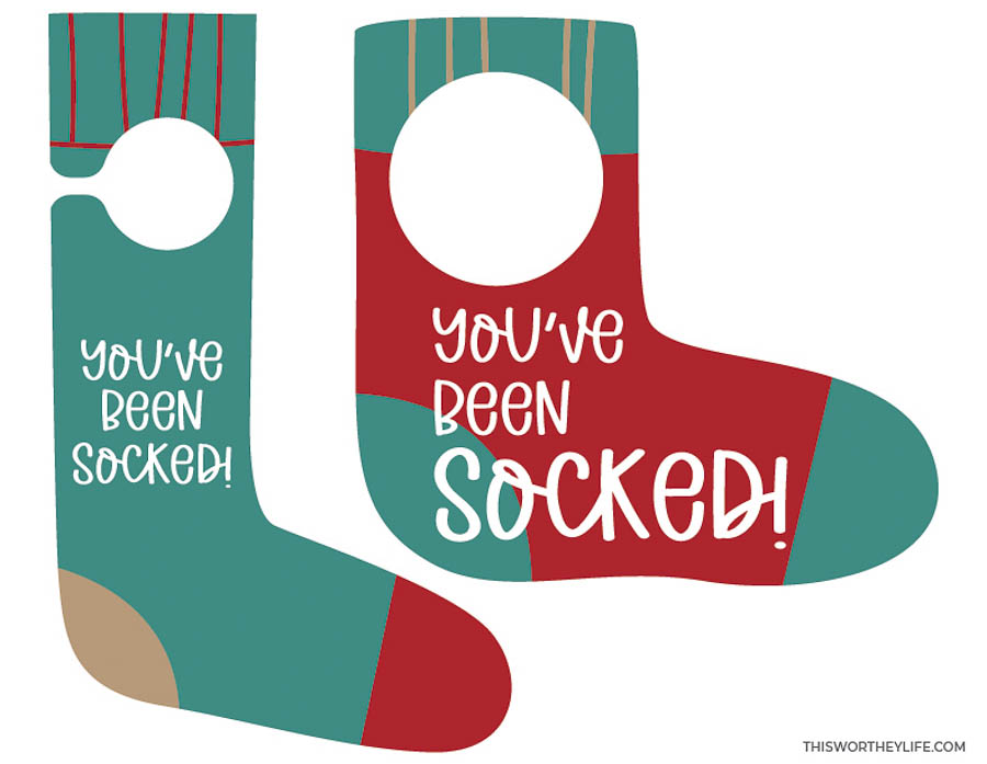 you've been socked Christmas idea