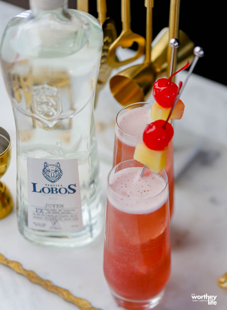 Lobos Tequila Pink Bubbly Cocktail