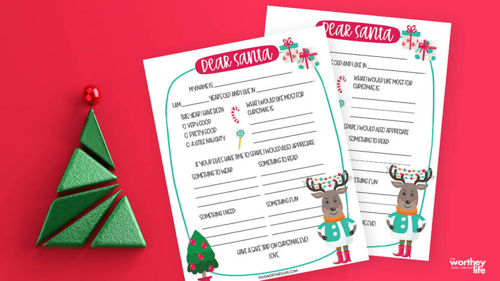 Santa Letter Template Idea - Free Dear Santa Printable