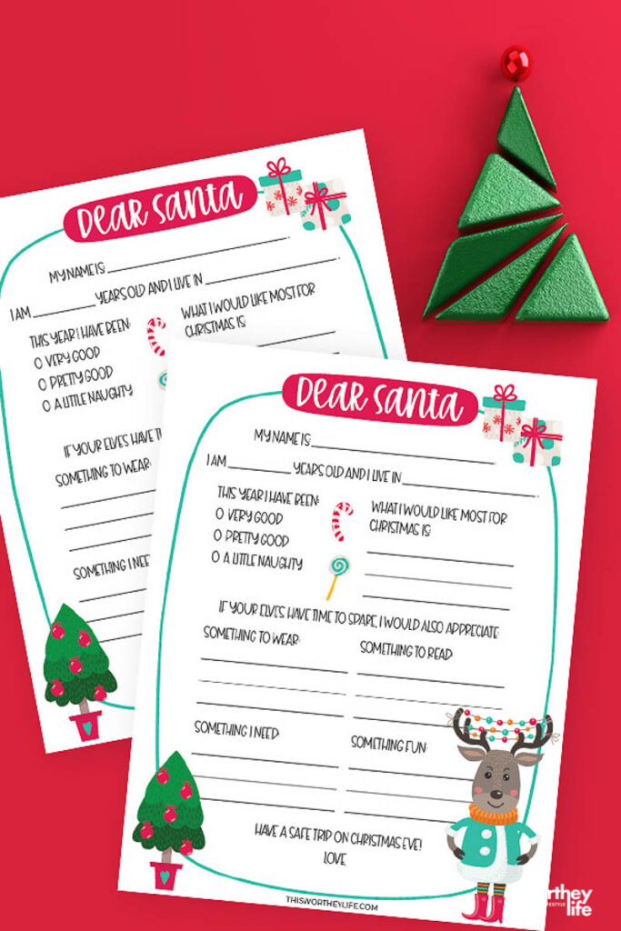  Free Dear Santa Printable