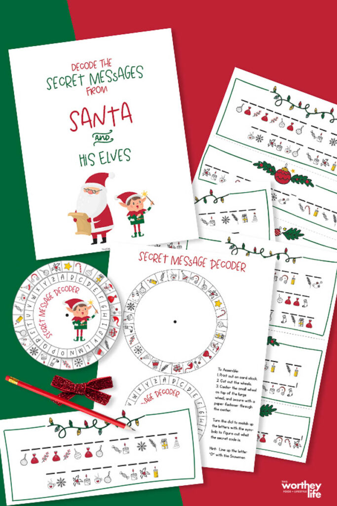 Free Secret Santa Message printable