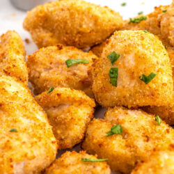 air fryer chicken nuggets on a plate