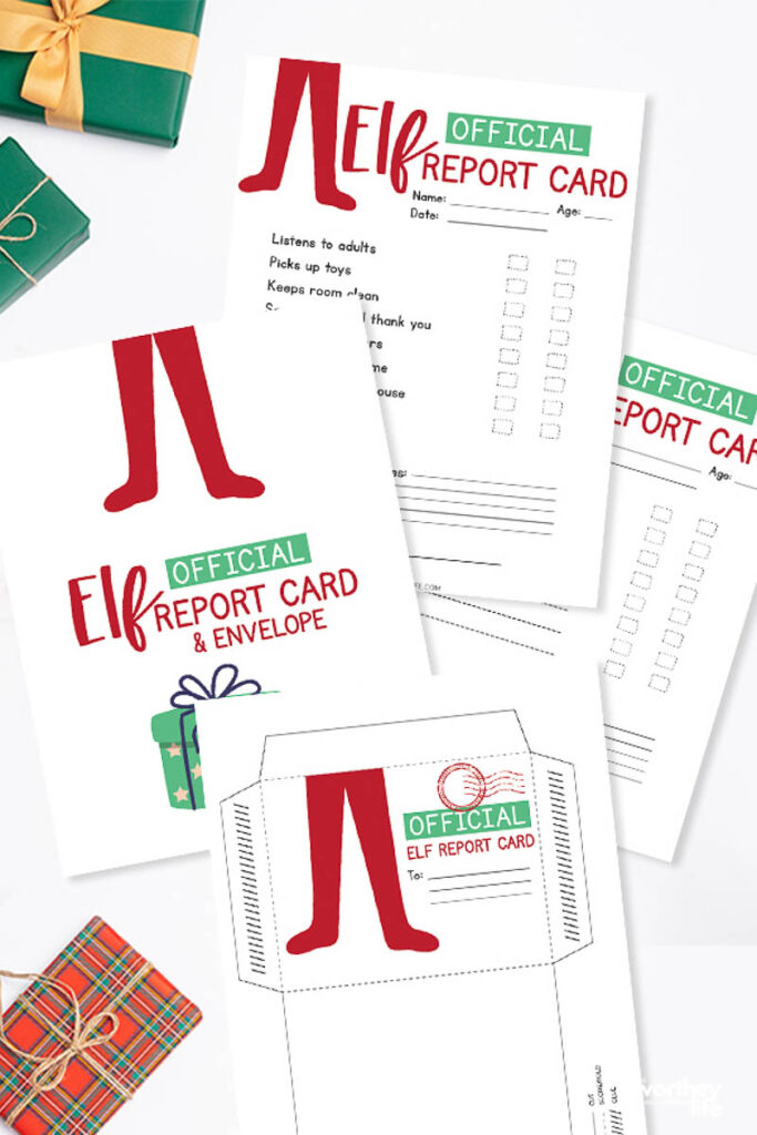 printable elf on the shelf report card