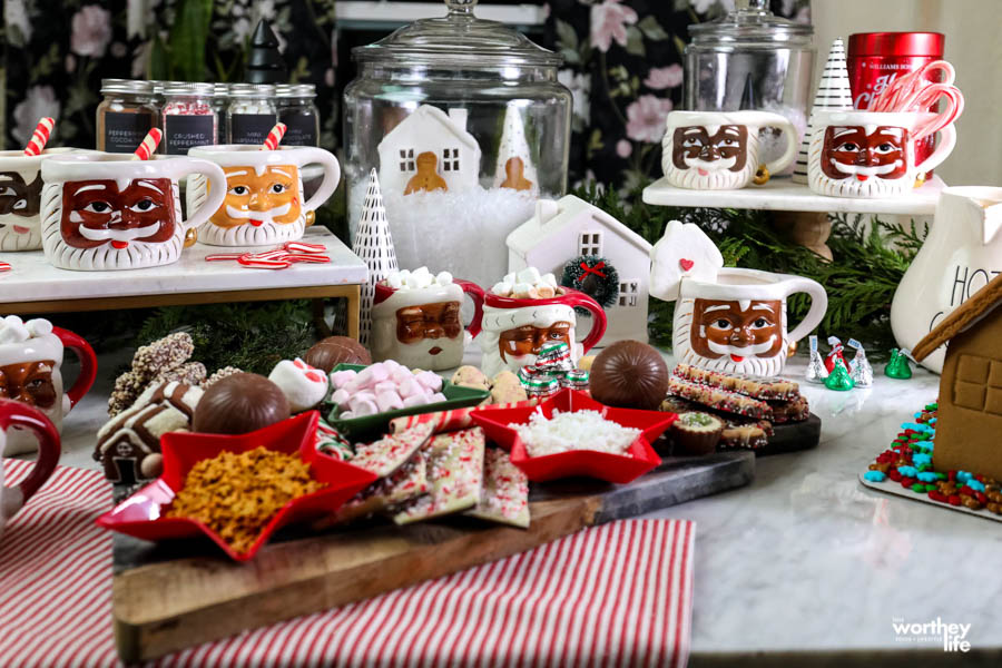 hot cocoa toppings with mugs