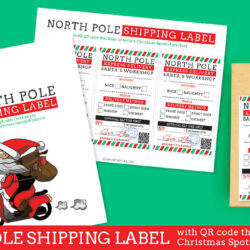 north pole shipping labels